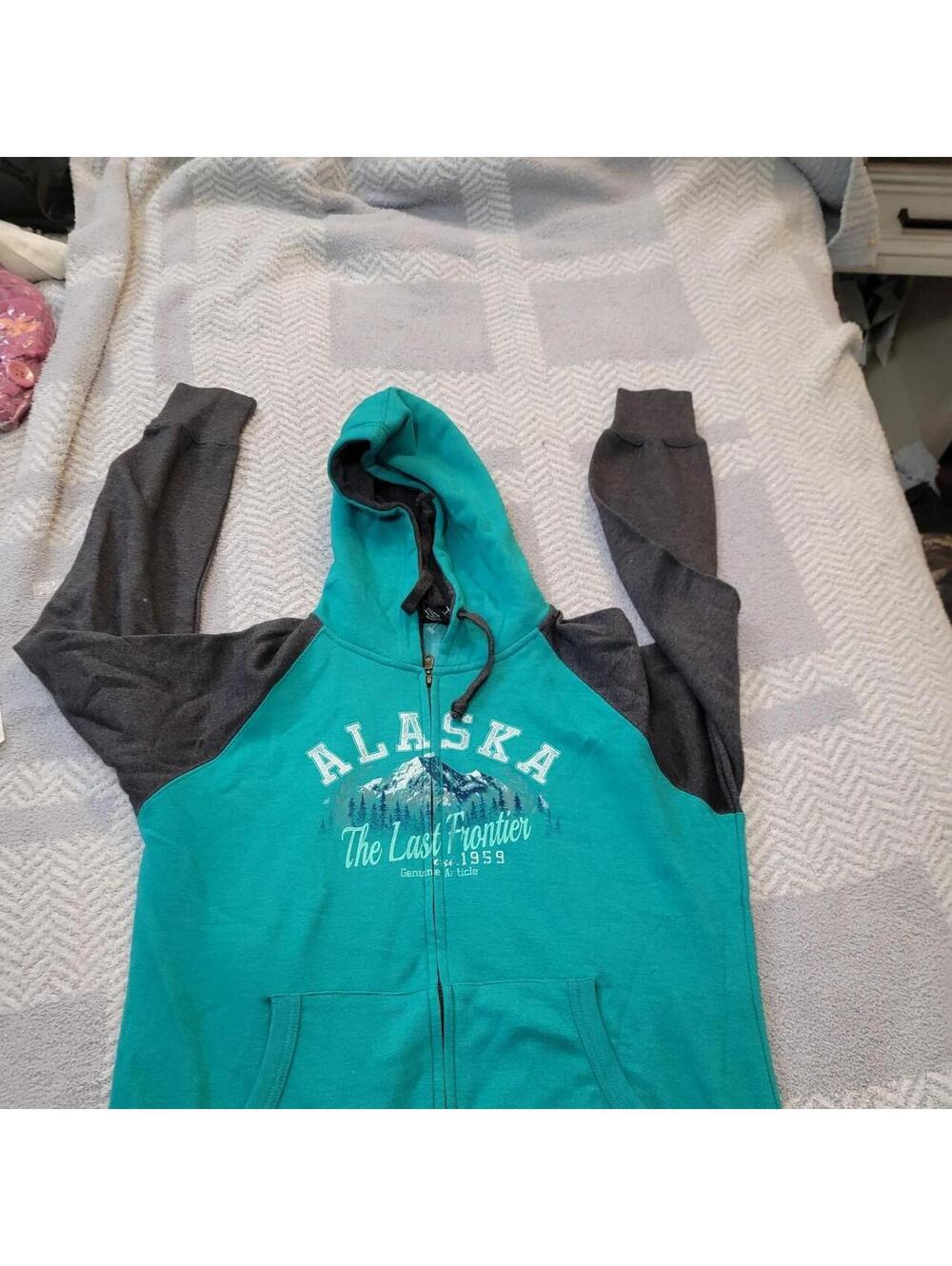 Women's Green and Multi Hoody